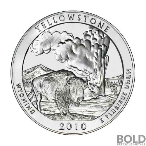 2010 Silver 5 oz ATB Yellowstone, Wyoming