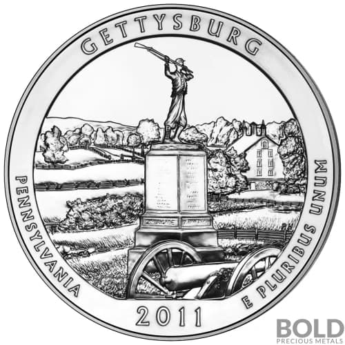 2011 Silver 5 oz ATB Gettysburg, Pennsylvania