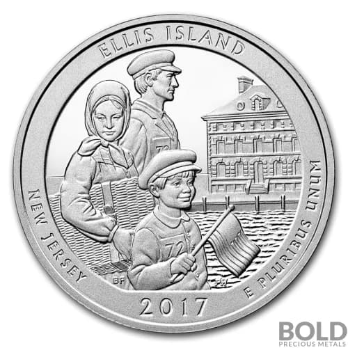 2017 Silver 5 oz ATB Ellis Island National Monument, New Jersey