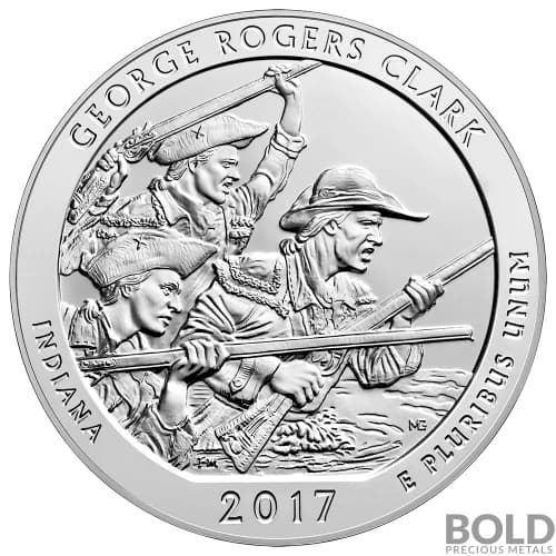 2017 Silver 5 oz ATB George Rogers Clark, Indiana