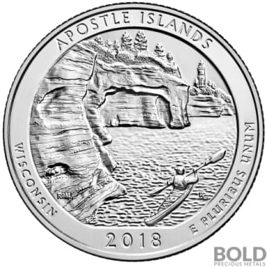 2018 Silver 5 oz ATB Apostle Islands, Wisconsin