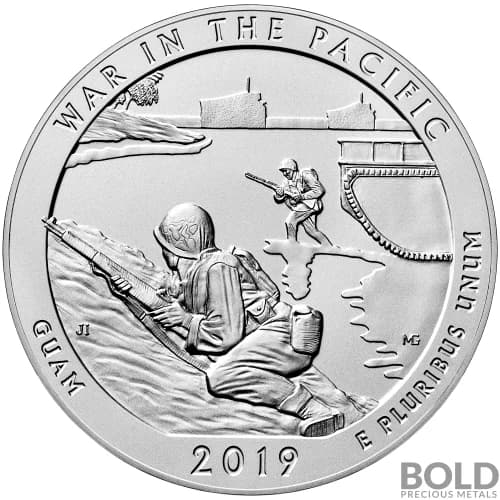2019 Silver 5 oz ATB War In The Pacific, Guam