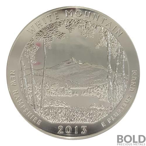 2013 Silver 5 oz ATB White Mountain NP First Strike PCGS MS69 DMPL (Mercanti)