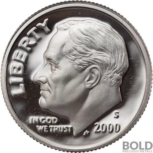 2000-S Silver Proof Roosevelt Dime