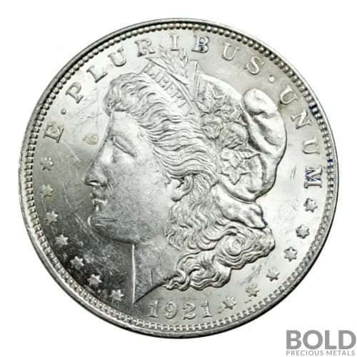 1921 Silver Morgan Dollar - AU