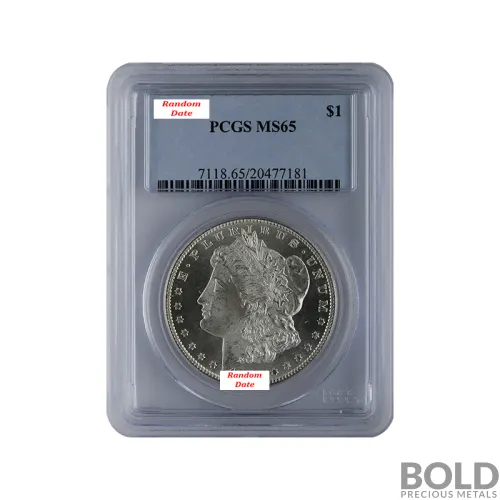 Pre-1921 Silver Morgan Dollar - PCGS MS65
