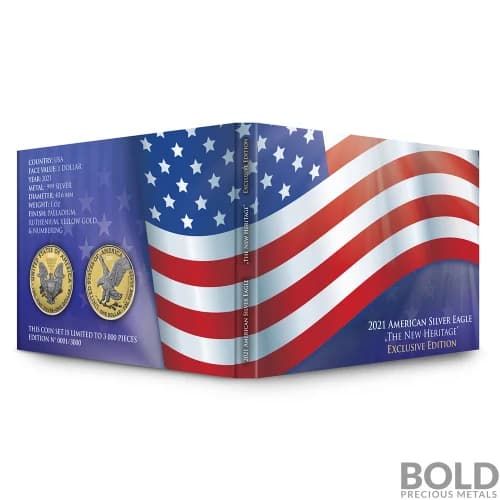 2021 American Silver Eagle New Heritage 2-Coin Set Ennobled