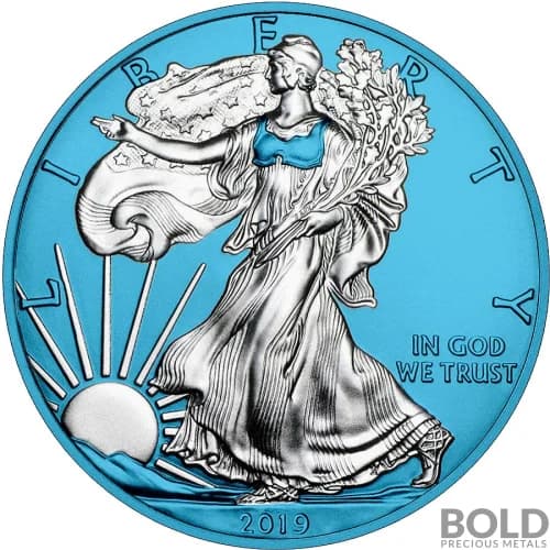 2019 Space Blue American Silver Eagle - 1 oz