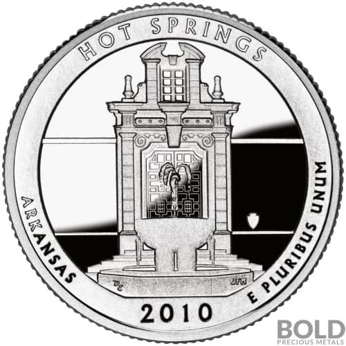 2010-S Hot Springs America the Beautiful Quarter : Silver Proof
