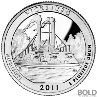 2011-S Vicksburg America the Beautiful Quarters : Silver Proof