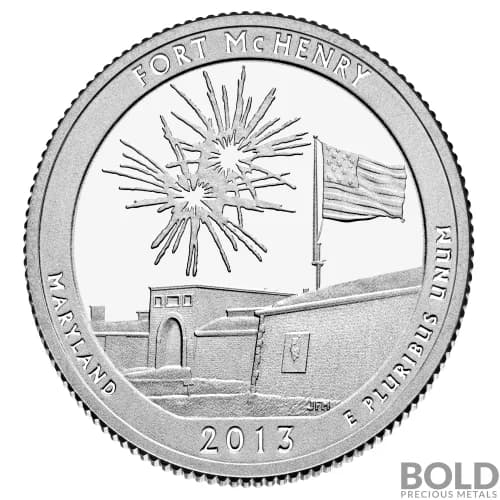2013-S Silver Proof America the Beautiful Quarter - FORT MCHENRY
