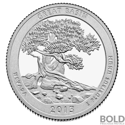 2013-S Silver Proof America the Beautiful Quarter - GREAT BASIN