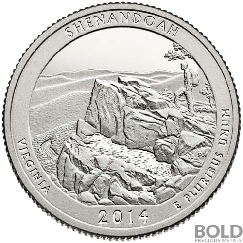 2014-S Shenandoah America the Beautiful Quarters : Silver Proof