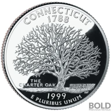 1999-S Silver Proof State Quarter - CONNECTICUT