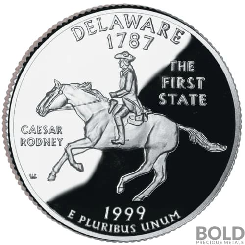 1999-S Silver Proof State Quarter - DELAWARE