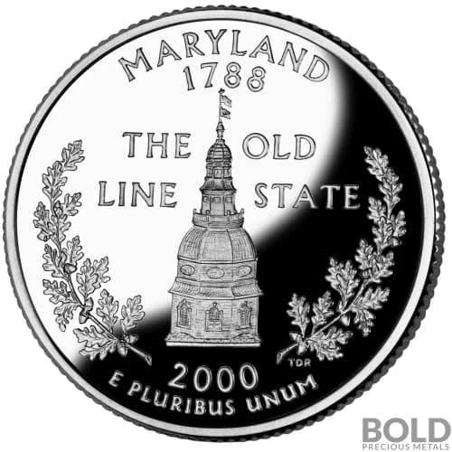 2000-S Silver Proof State Quarter - MARYLAND