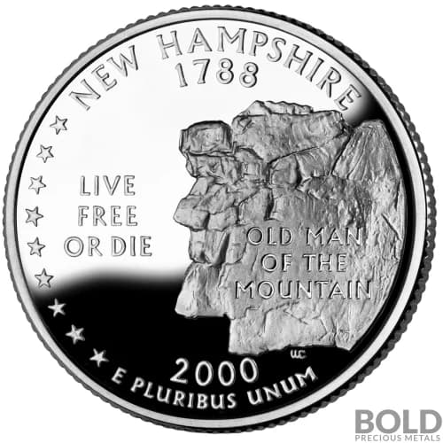 2000-S Silver Proof State Quarter - NEW HAMPSHIRE