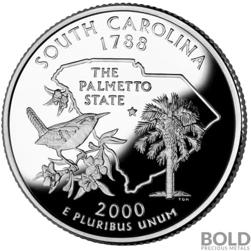 2000-S Silver Proof State Quarter - SOUTH CAROLINA