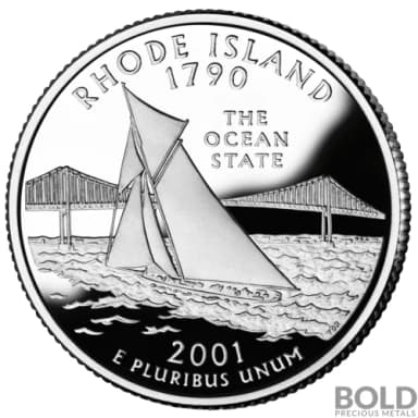 2001-S Silver Proof State Quarter - RHODE ISLAND
