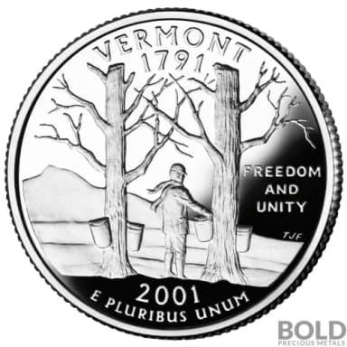 2001-S Silver Proof State Quarter - VERMONT