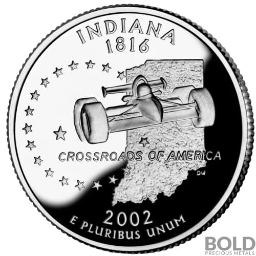 2002-S Silver Proof State Quarter - INDIANA