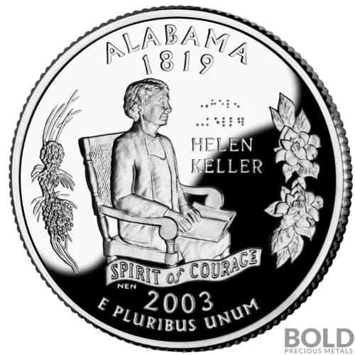 2003-S Silver Proof State Quarter - ALABAMA