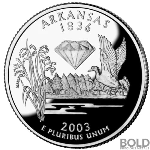 2003-S Silver Proof State Quarter - ARKANSAS