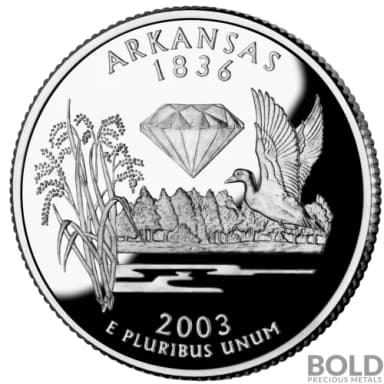 2003-S Silver Proof State Quarter - ARKANSAS
