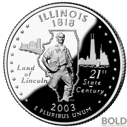 2003-S Silver Proof State Quarter - ILLINOIS