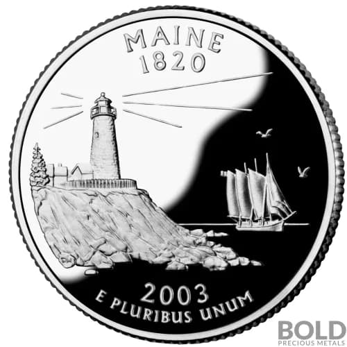2003-S Silver Proof State Quarter - MAINE