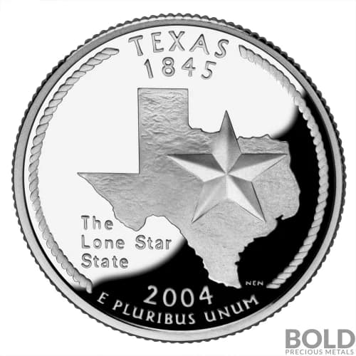 2004-S Silver Proof State Quarter - TEXAS