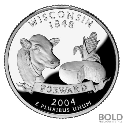 2004-S Silver Proof State Quarter - WISCONSIN