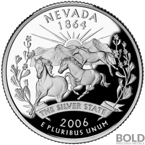 2006-S Silver Proof State Quarter - NEVADA