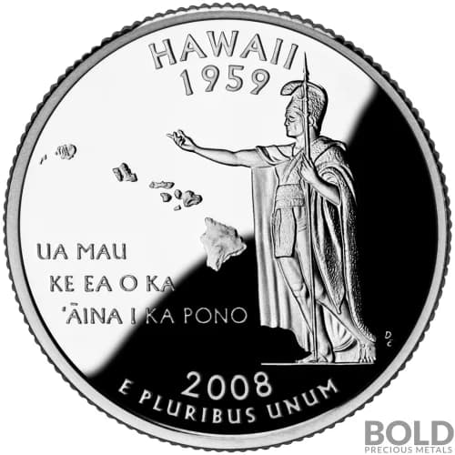 2008-S Silver Proof State Quarter - HAWAII