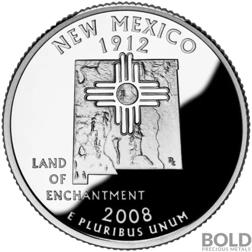 2008-S Silver Proof State Quarter - NEW MEXICO