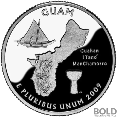 2009-S Silver Proof Territories Quarter - GUAM