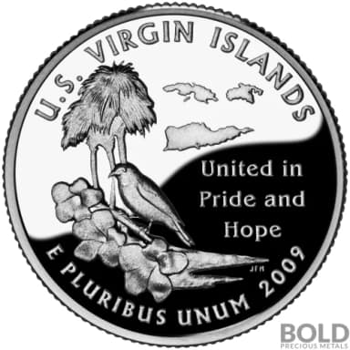 2009-S Silver Proof Territories Quarter - US VIRGIN ISLANDS