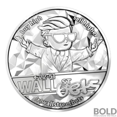 2021 WALLSTREETbets 1 oz Silver BU Round