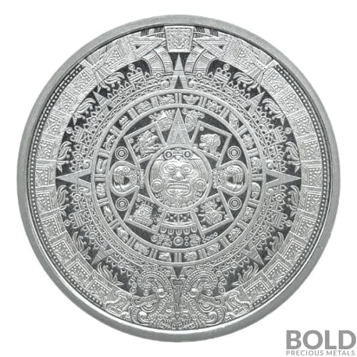 Silver 1/2 oz Aztec Calendar Round