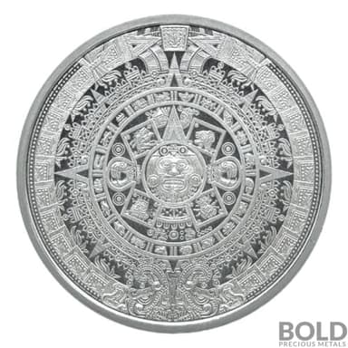 Silver 1/2 oz Aztec Calendar Round