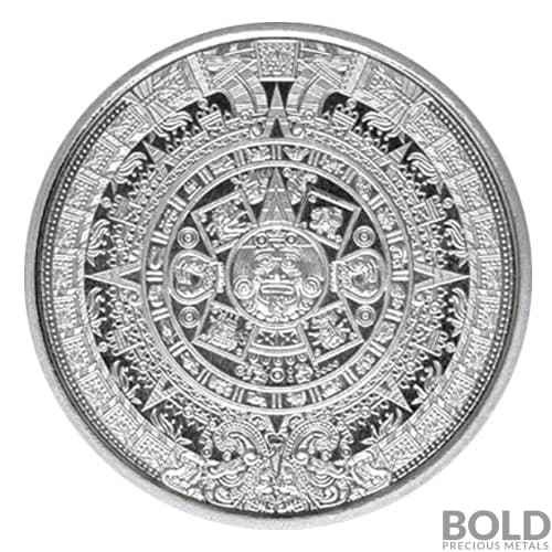 Silver 1/4 oz Aztec Calendar Round