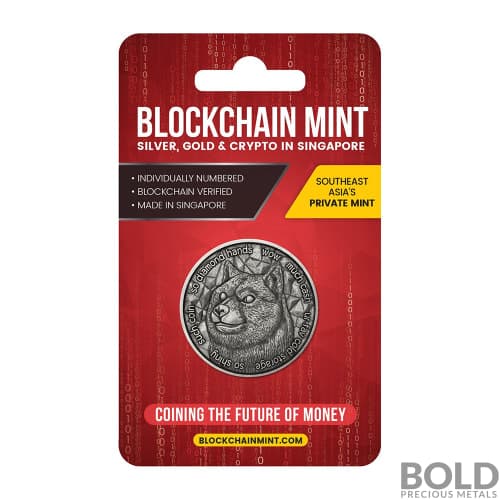 2021 Crypto Dogecoin 1 oz Silver Antiqued Round