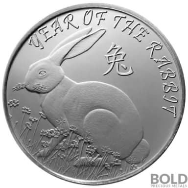 Highland Mint Rabbit Silver 1 oz Round