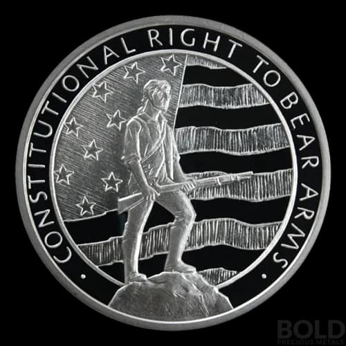 Silver 2 oz Second Amendment Round