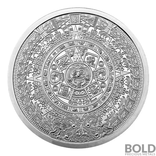 Silver 5 oz Aztec Calendar Round