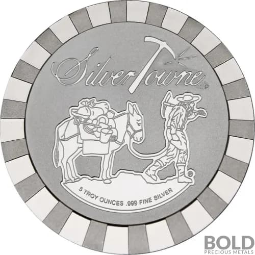Silver - 5 oz Prospector Stackable Round