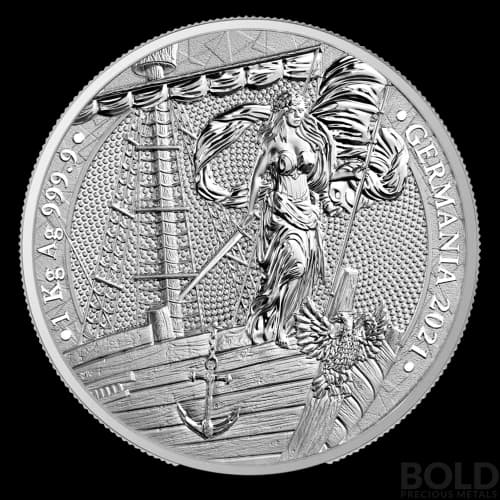 2021 Lady Germania 80 Mark 1 kilo Silver BU Round