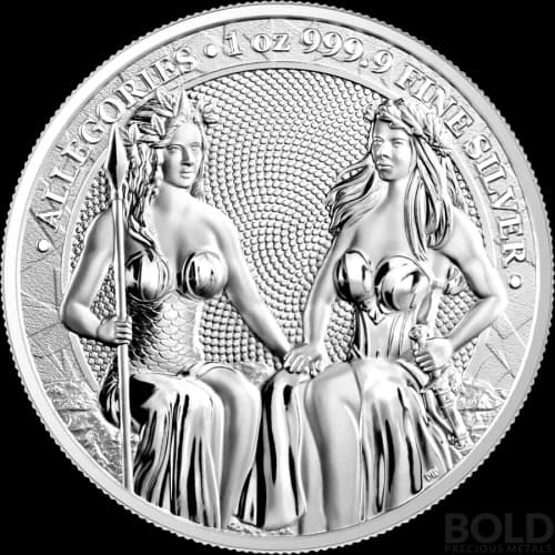 2021 Silver Allegories Germania & Austria 1 oz BU Round