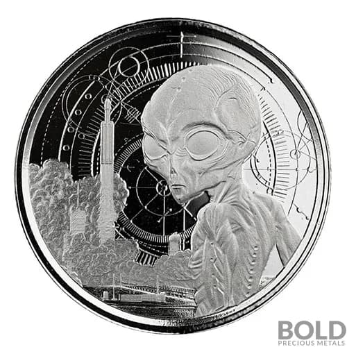 2021 Ghana Alien 1/2 oz Silver BU
