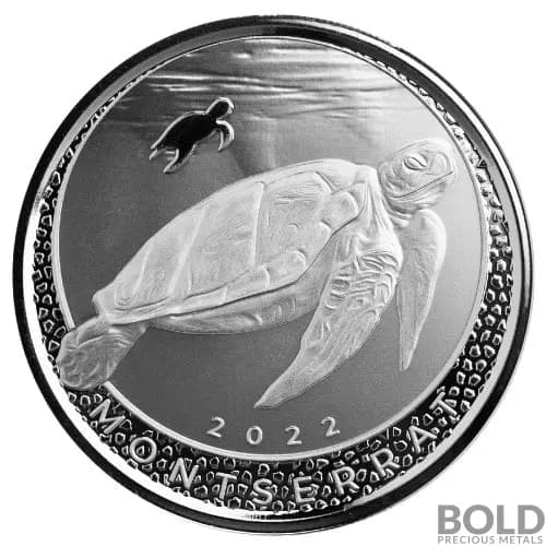 2022 Silver 1 oz Montserrat: Sea Turtle BU